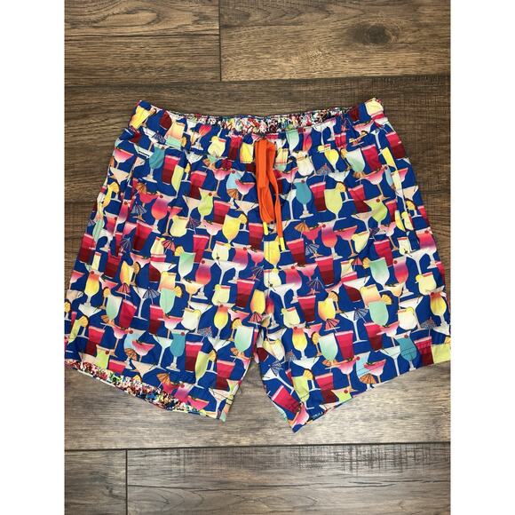 Robert Graham Men's Sz 34 Poolside Drinks Swim Trunks Shorts Drawstring Lined - Picture 1 of 8